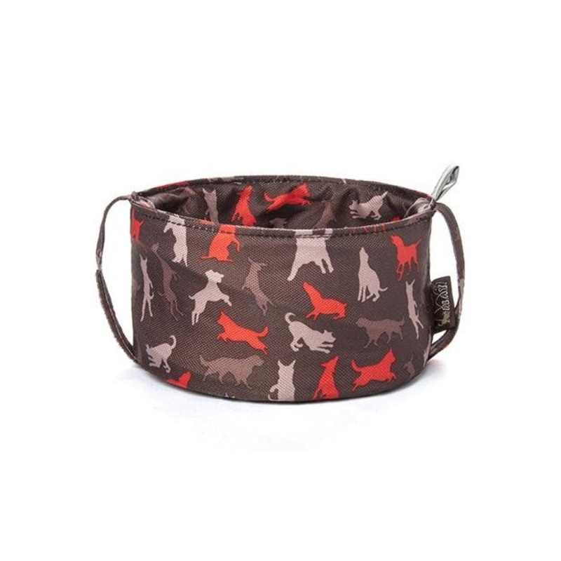 P.L.A.Y. Eco-Friendly Travel Bowl for Dogs Mocha