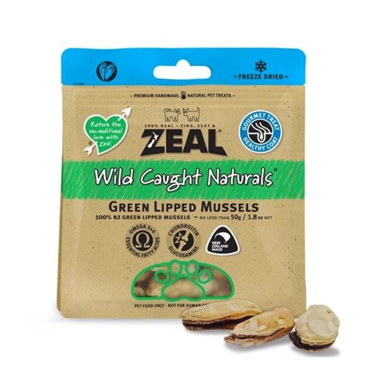 Zeal Free Range Freeze Dried Cat and Dog Treats (Green Lipped Mussels)