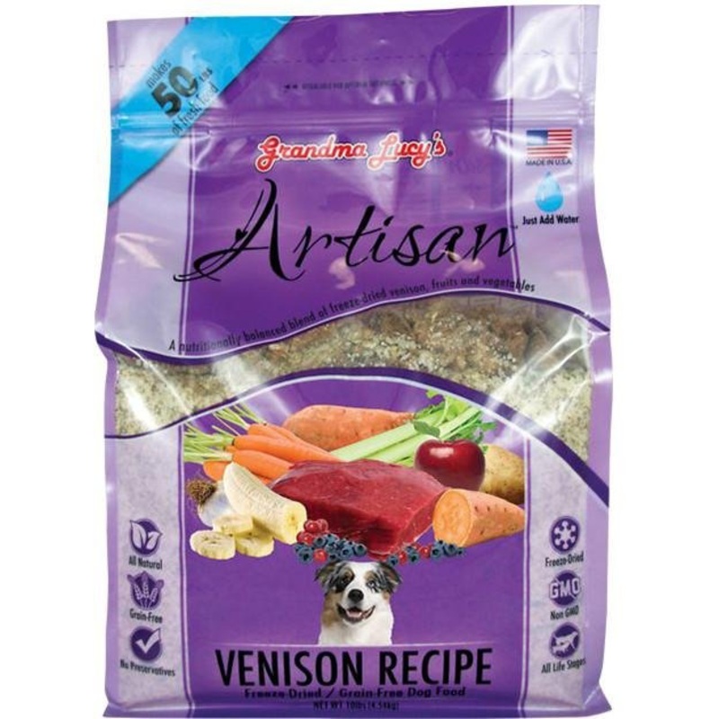 Grandma Lucy's Artisan Freeze Dried Venison Recipe Dog Food