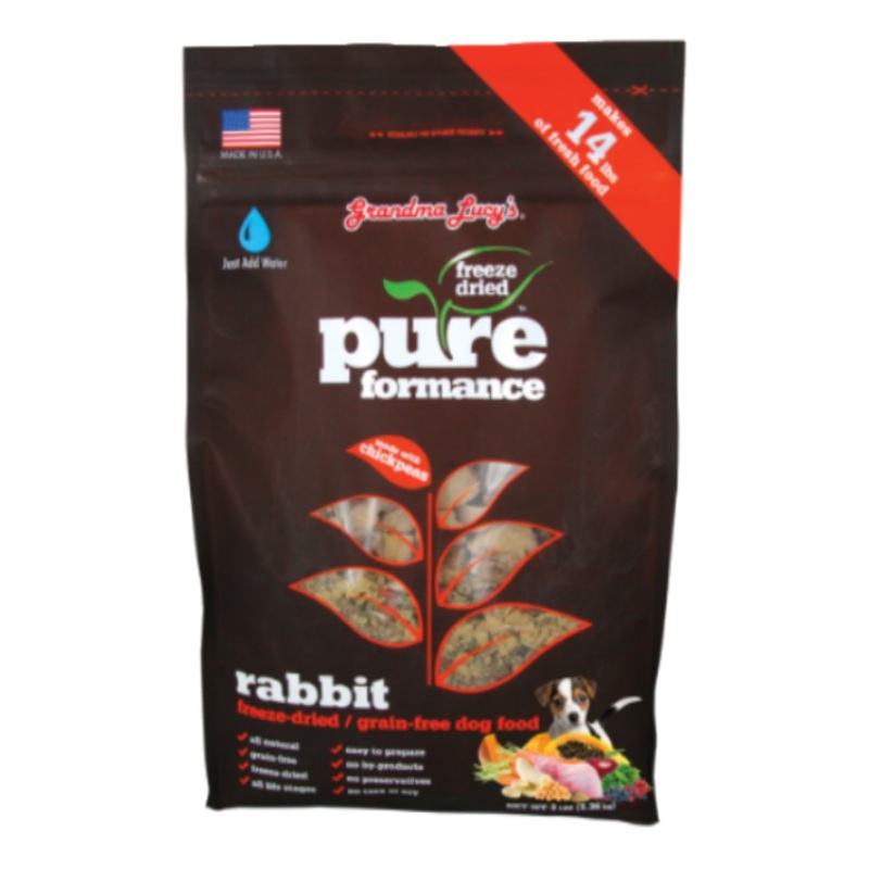 Grandma Lucys PureFormance Freeze Dried Rabbit Recipe Dog Food