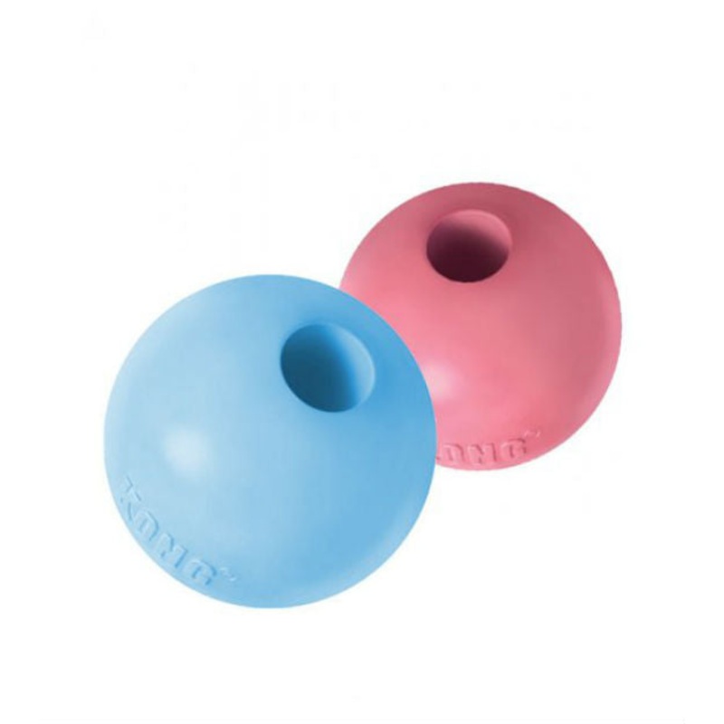 Kong Puppy Ball with hole Dog Toy (Assorted Colours)