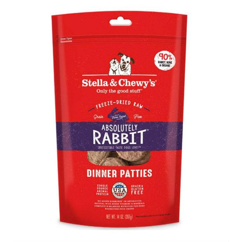 Stella & Chewys Freeze Dried Dinner Patties Dog Food (Rabbit)