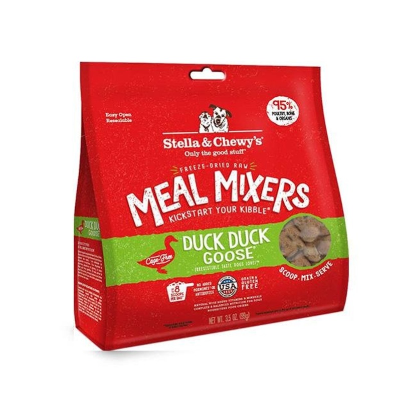 Stella & Chewys Freeze Dried Meal Mixers (Duck Duck Goose) for Dogs