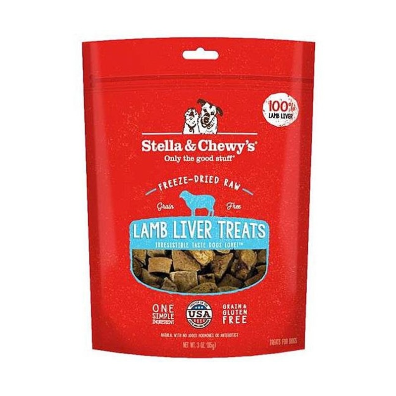 Stella & Chewys Freeze Dried Single Ingredient Lamb Liver Dog Treats