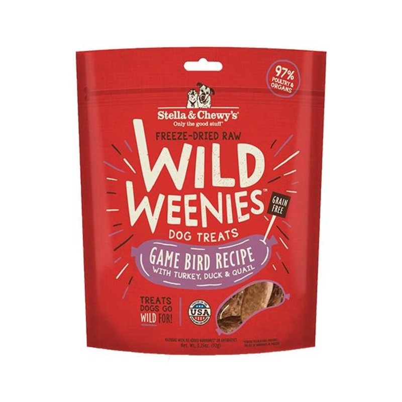 Stella & Chewys Wild Weenies (Game Bird) Freeze Dried Dog Treats