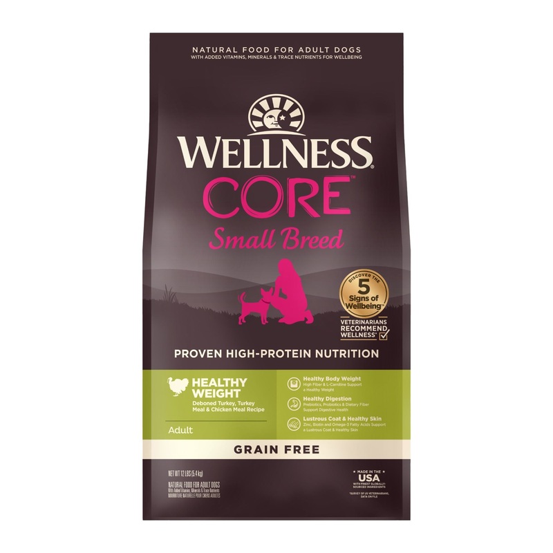 Wellness CORE Small Breed Grain Free Healthy Weight Dry Dog Food (Deboned Turkey, Turkey Meal & Chicken Meal Recipe)