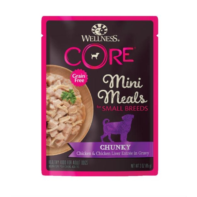 Wellness Core Small Breed Mini Meals Chunky Chicken & Chicken Liver Dog Food Mixer