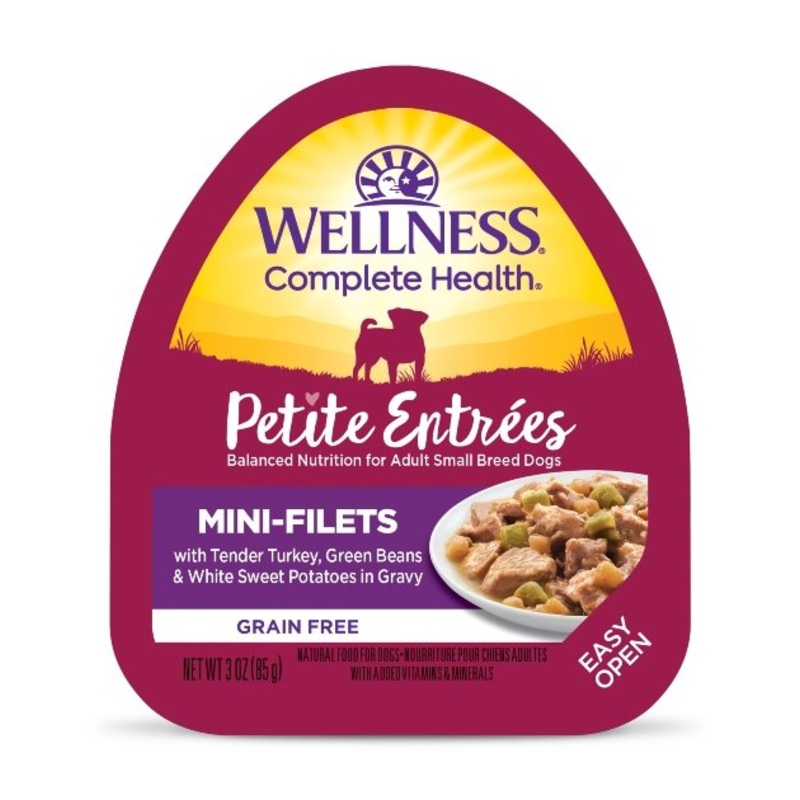 Wellness Petite Entrees Mini-Filets (Tender Turkey, Green Beans & White Sweet Potatoes) Wet Dog Food