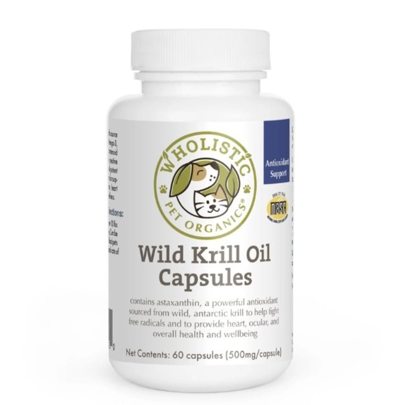 Wholistic Pet Organics Wild Antarctic Krill Oil Capsules Dog Supplements