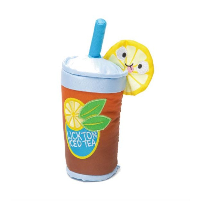 $18 ONLY: BarkShop Lickton Iced Tea - Spiky Core Dog Plush Toy