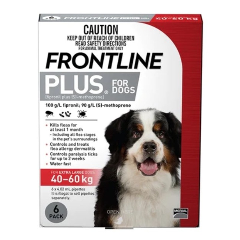 Frontline Plus Flea & Tick Treatment For Extra Large Dogs (40kg - 60kg)