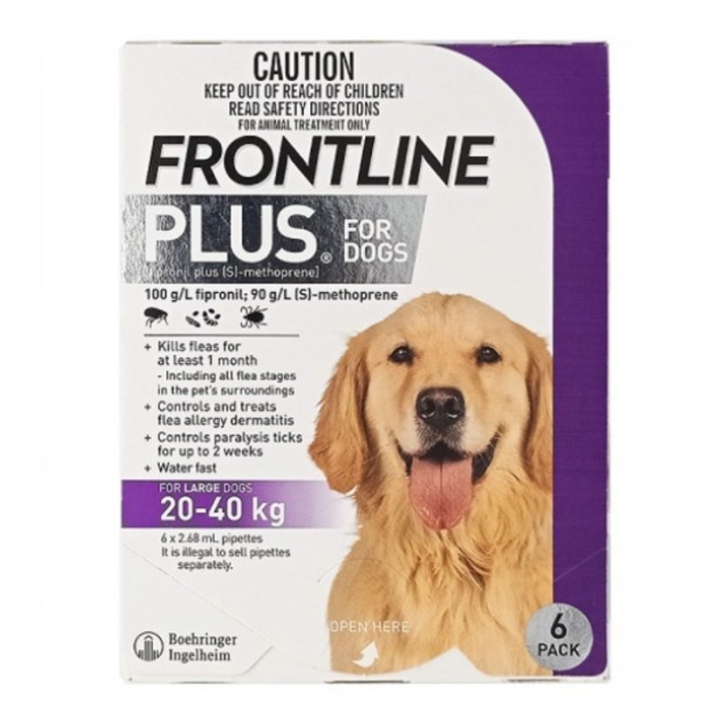 Frontline Plus Flea & Tick Treatment For Large Dogs (20kg - 40kg)