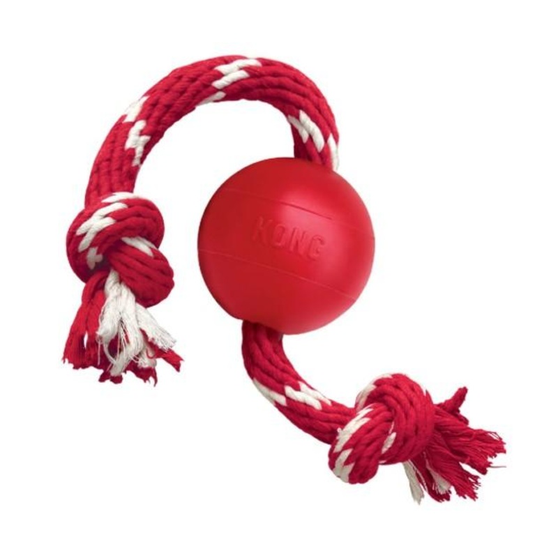 Kong Classic Ball with Rope Dog Toy