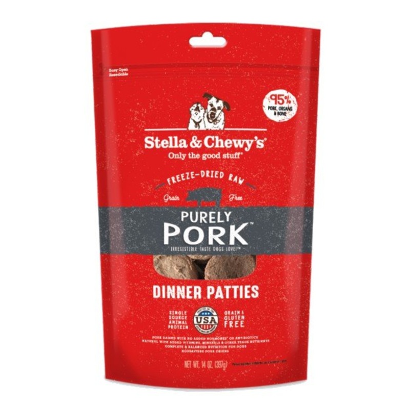 Stella & Chewys Freeze Dried Dinner Patties Dog Food (Pork)