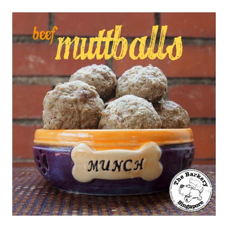 The Barkery Beef Muttballs Meal Toppers Frozen Dog Food