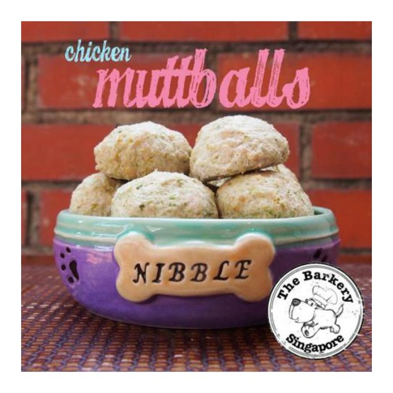The Barkery Chicken Muttballs Meal Toppers Frozen Dog Food