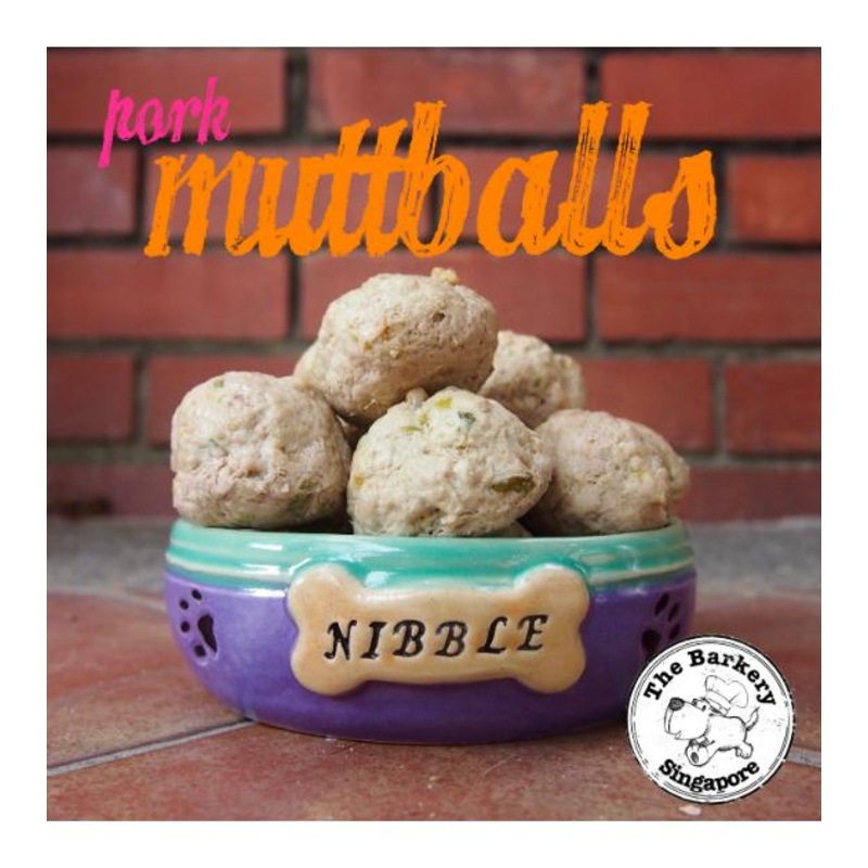 The Barkery Pork Muttballs Meal Toppers Frozen Dog Food