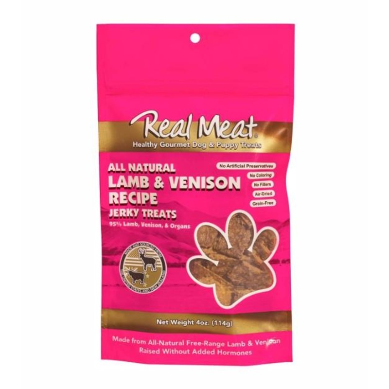 The Real Meat Company All Natural Lamb & Venison Recipe Jerky Dog Treats