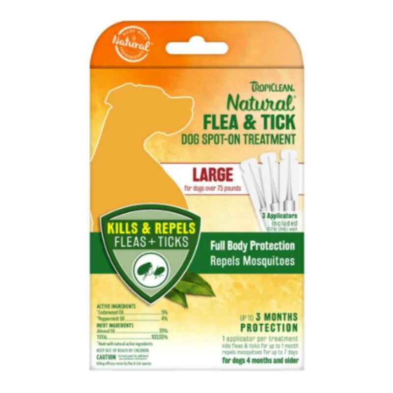 TropiClean Natural Flea & Tick Spot On for Dogs