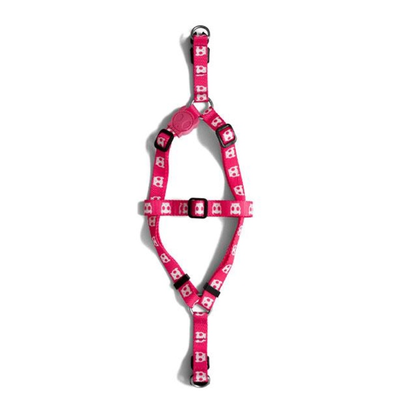 Zee.Dog Pink Skull Step-in Dog Harness