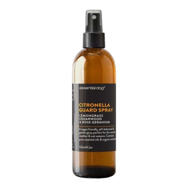 Essential Dog Citronella Guard Spray (Lemongrass, Cedarwood & Rose Geranium Citronella) for Dogs