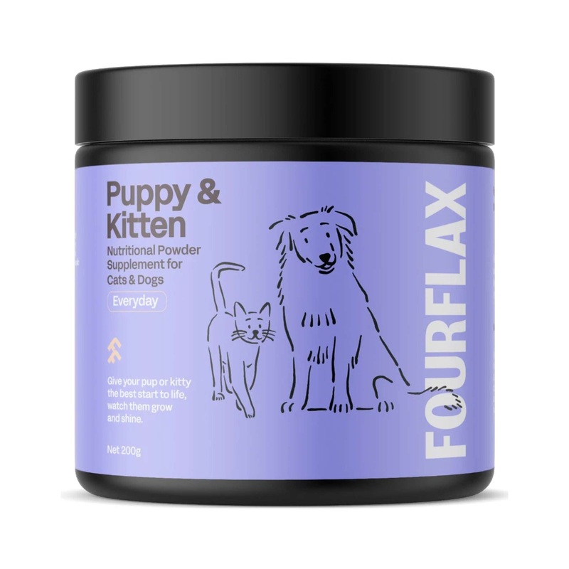 Fourflax Nutritiional Powder Supplement for Cats & Dogs (Puppy & Kitten)