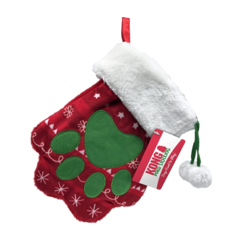 Kong Holiday Stocking Paw Dog Toy