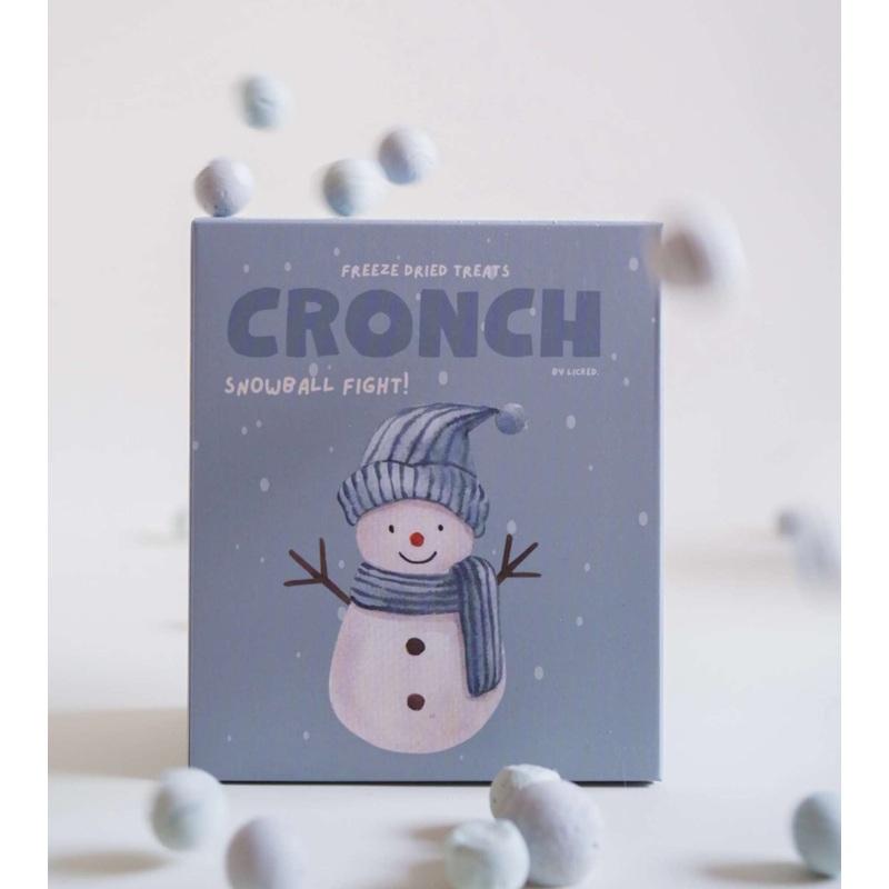 Licked CRONCH Freeze Dried Christmas Dog & Cat Treats (Snowball)