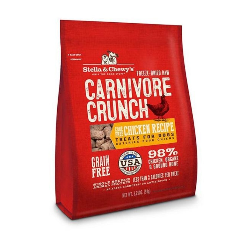 Stella & Chewys Freeze Dried Carnivore Crunch Cage Free Chicken Recipe Dog Treats