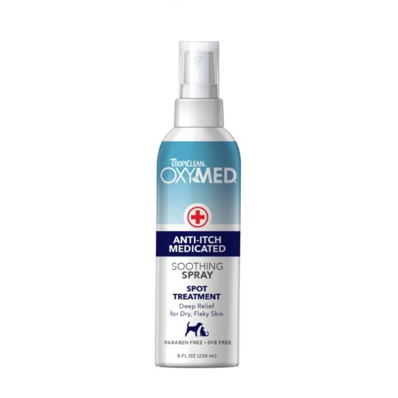 Tropiclean Oxymed (Anti-Itch Medicated) Soothing Spray For Cats & Dogs