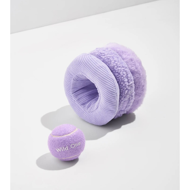 Wild One Tennis Tuft Puzzle Dog Toy (Lilac)