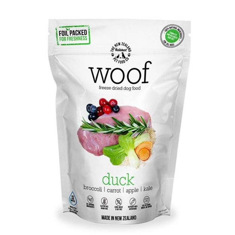 Woof Freeze Dried Raw Duck Dog Food