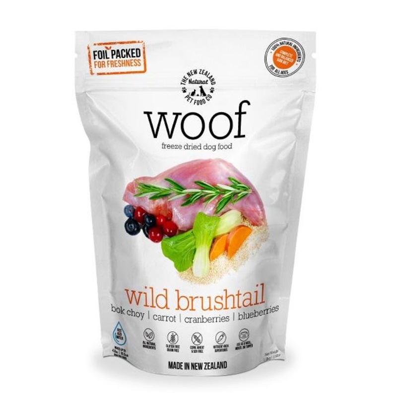Woof Freeze Dried Raw Wild Brushtail Dog Food