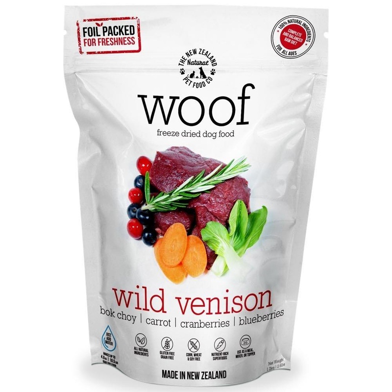 Woof Freeze Dried Raw Wild Venison Dog Food