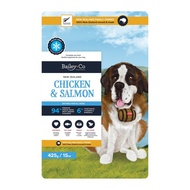 Bailey+Co New Zealand Freeze Dried Raw Dog Food (Chicken & Salmon)