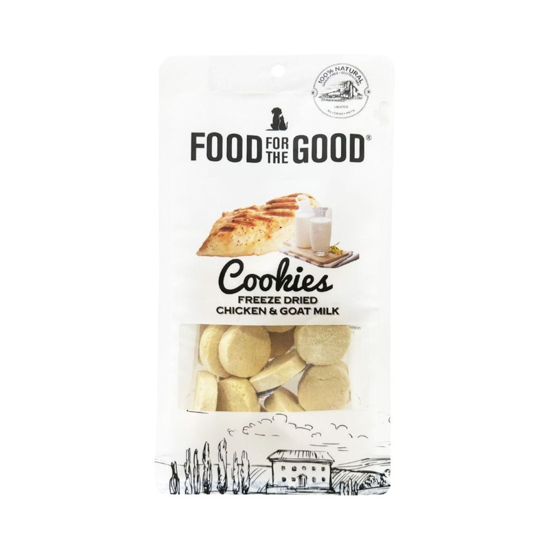 Food For The Good Freeze Dried Cat & Dog Treats (Chicken & Goat Milk Cookies)