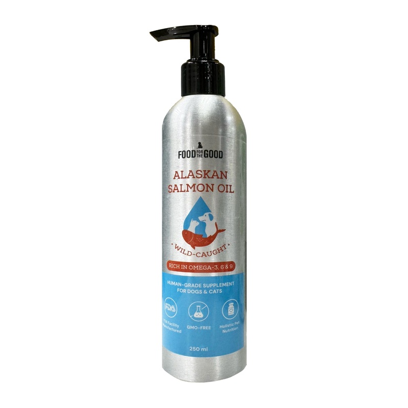 Food For The Good Wild-Caught Alaskan Salmon Oil Supplement For Dogs & Cats