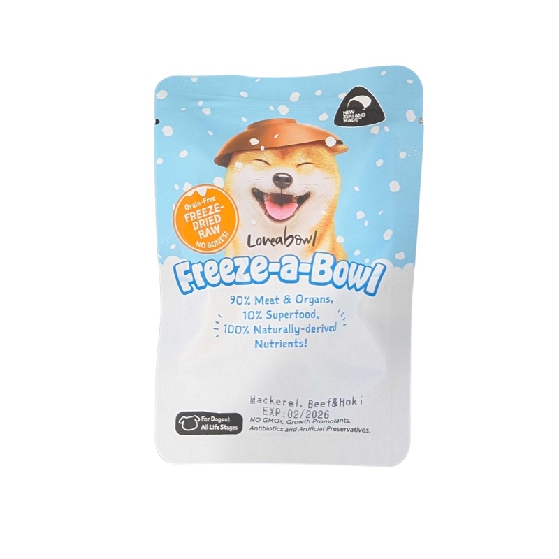 GIFT WITH PURCHASE >$120: Loveabowl Freeze Dried Dog Food Trial Pack (1 x Random Flavour)