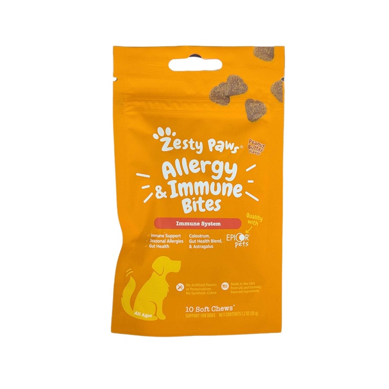 GIFT WITH PURCHASE >$120: Zesty Paws Allergy & Immune Bites Supplements Trial Pack (1 x Random Flavour)