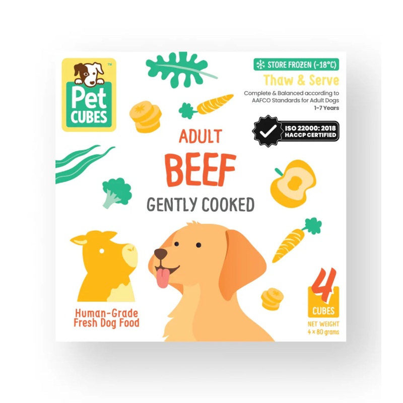 PetCubes Cooked Dog Food (Beef)