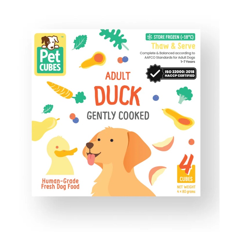 PetCubes Cooked Dog Food (Duck)