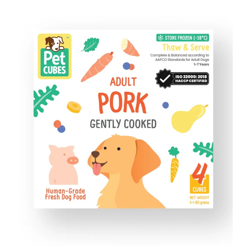 PetCubes Cooked Dog Food (Pork)