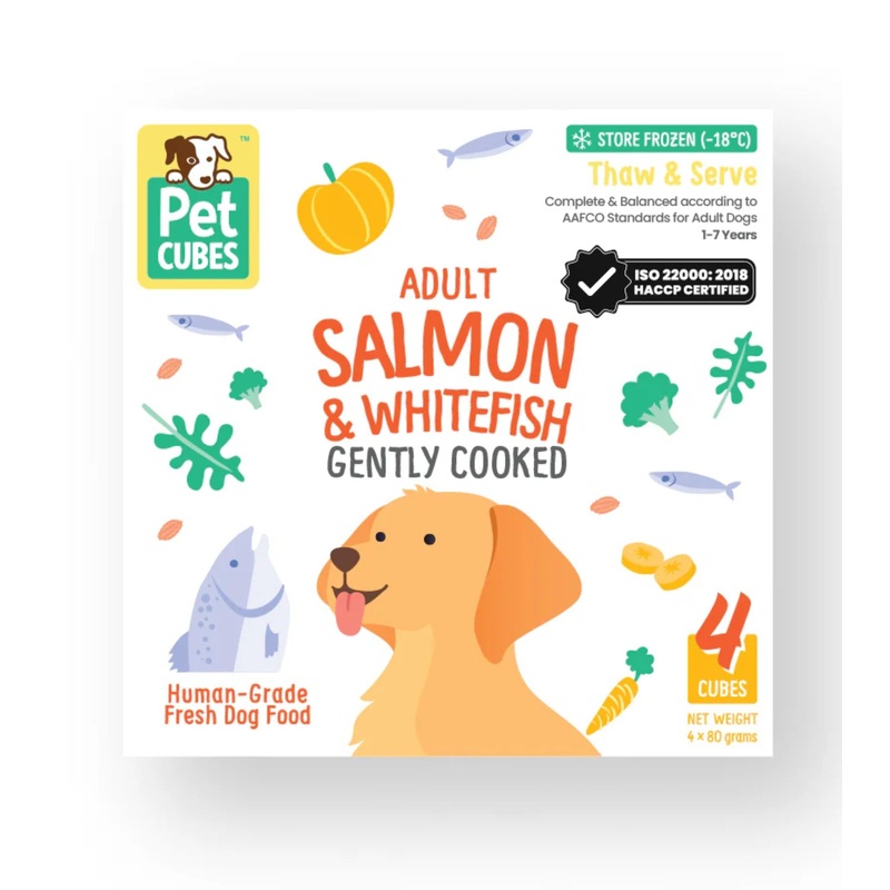 PetCubes Cooked Dog Food (Salmon & Whitefish)