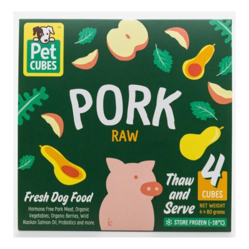 PetCubes Raw Dog Food (Pork)