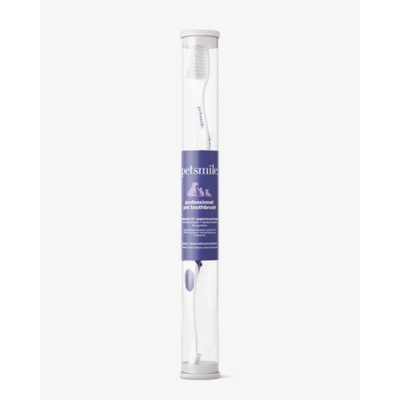 Petsmile Professional 45 Degree Dual-Ended Toothbrush for Dogs & Cats