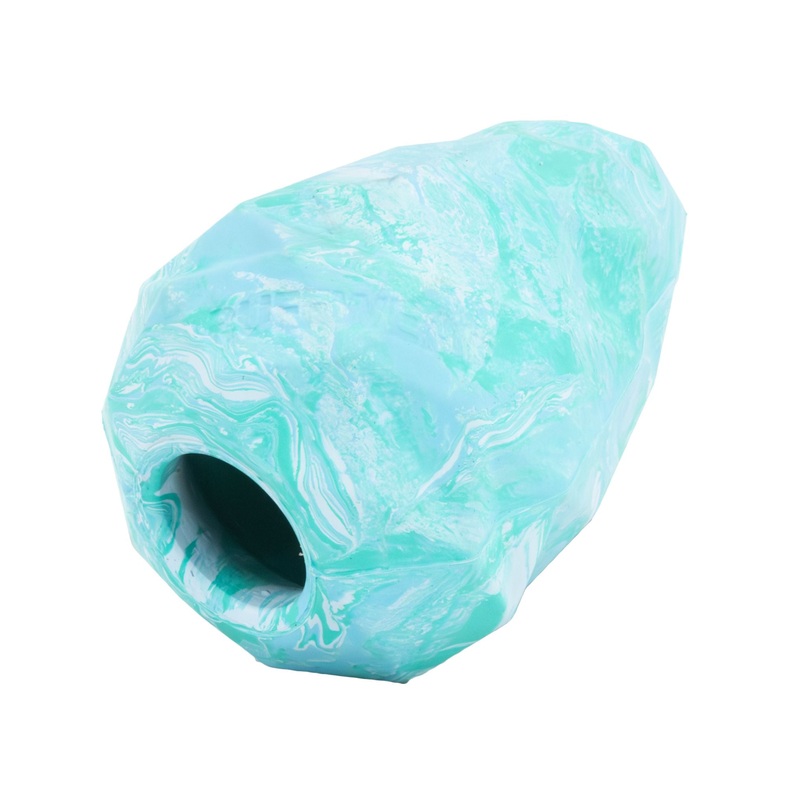 Ruffwear Gnawt-a-Cone Natural Rubber Treat Dispenser Throw Dog Toy (Glacial Blue)