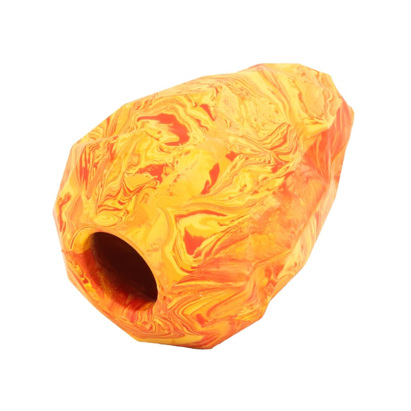 Ruffwear Gnawt-a-Cone Natural Rubber Treat Dispenser Throw Dog Toy (Salamander Orange)