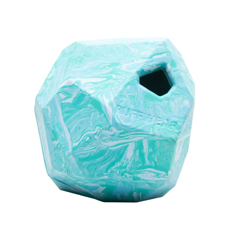 Ruffwear Gnawt-a-Rock Natural Rubber Treat Dispenser Throw Dog Toy (Glacial Blue)