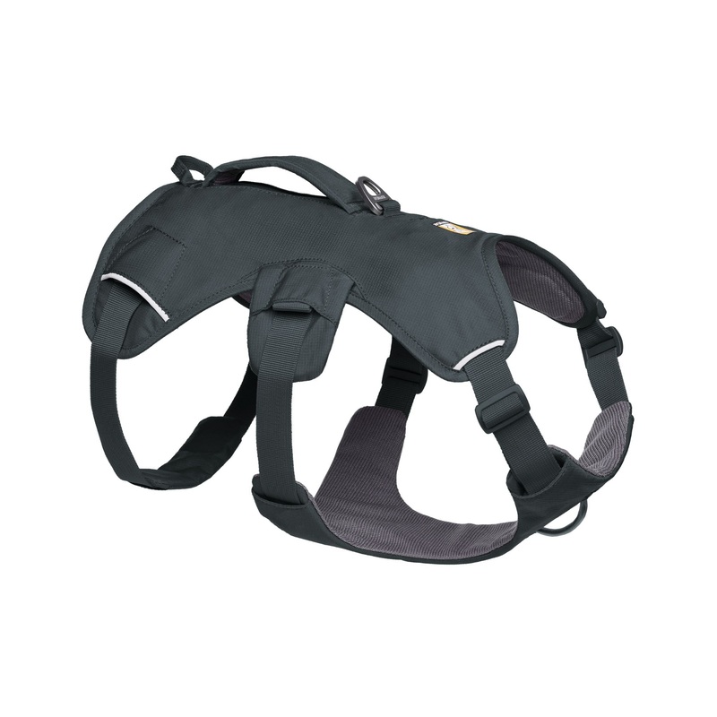 Ruffwear Web Master Dog Harness with Neck Buckle and Handle (Basalt Gray)