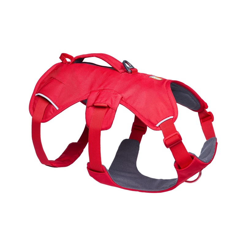 Ruffwear Web Master Dog Harness with Neck Buckle and Handle (Red Canyon)